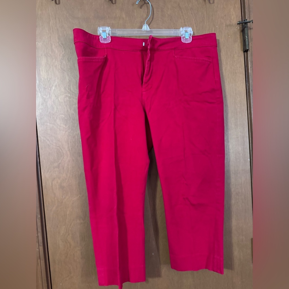 Chaps Women's Red Jeans size 12. Capri length